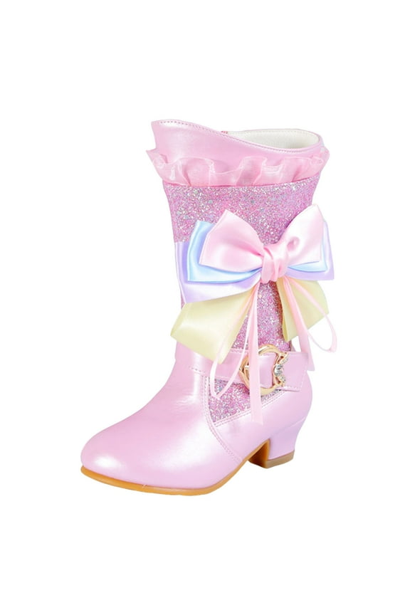 Baby Cowboy Boots Baby Unisex Walking Shoes First Walker, Baby First Walk Training Shoes Size 2.5,(Pink Big Kids 2.5)