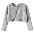thumbnail image 1 of Zshosam Baby Girl Cardigan Girl's Crewneck Lightweight Button-up Cardigan Knit Sweater Casual Cute Outerwear Size 11T 12T,(Grey 11-12 Years), 1 of 5