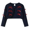 thumbnail image 1 of Zshosam Baby Girl Cardigan Sweaters Girls Cardigan Sweater School Uniforms Button Long Sleeve Knit Tops Size 1T 2T,(Navy 1-2 Years), 1 of 5
