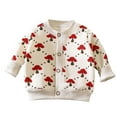 thumbnail image 1 of Zshosam Baby Girl Cardigan Sweaters Girls Open Front Cardigan Sweaters Kids Fall Fashion Outerwear Size 18 24 Months,(White 18-24 Months), 1 of 4