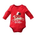 thumbnail image 1 of Zshosam Baby Girl Christmas Bodysuit Long Sleeve Baby Clothes Newborn Girl Sweatshirt Romper Long Sleeve Christmas Bodysuit Infant Fall Clothes Size 9 12 Months,(Khaki 9-12 Months), 1 of 2