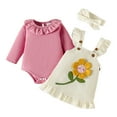thumbnail image 1 of Zshosam Baby Girl Clothes Newborn Newborn Baby Girl Outfit Printed Long Sleeve Romper Bodysuit Skirt Clothes Set Size 9 12 Months,(Pink 9-12 Months), 1 of 9
