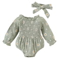 thumbnail image 1 of Zshosam Baby Girl Fall Clothes Baby Clothes Newborn Girl Boy Romper Long Sleeve Sweatshirt Jumpsuit Infant Fall Clothes Size 3 6 Months,(Light Green 3-6 Months), 1 of 9