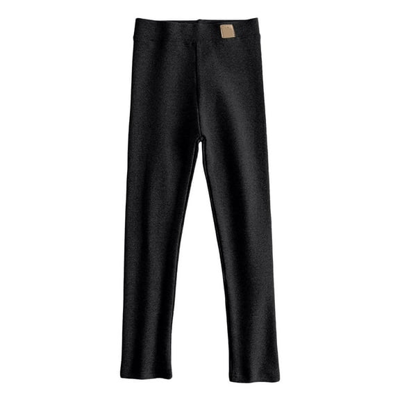 Zshosam Baby Girl Leggings Baby Fleece Lined Winter Leggings Toddler Infant Footie Basic Full Length Stretchy Thermal Fall Solid Size 7T 8T,(Black 7-8 Years)