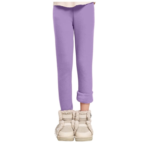 Zshosam Baby Girl Leggings Girls Leggings Leggings for Girls Tights Pants for Kids Toddler Stretchy Full Length Pull On Size 11T 12T,(Purple 11-12 Years)
