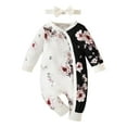 thumbnail image 1 of Zshosam New Born Clothes Baby Girl Winter Baby girls Infant Jumpsuit, One-piece Long Sleeve Coverall Romper Size 9 12 Months,(White 9-12 Months), 1 of 6