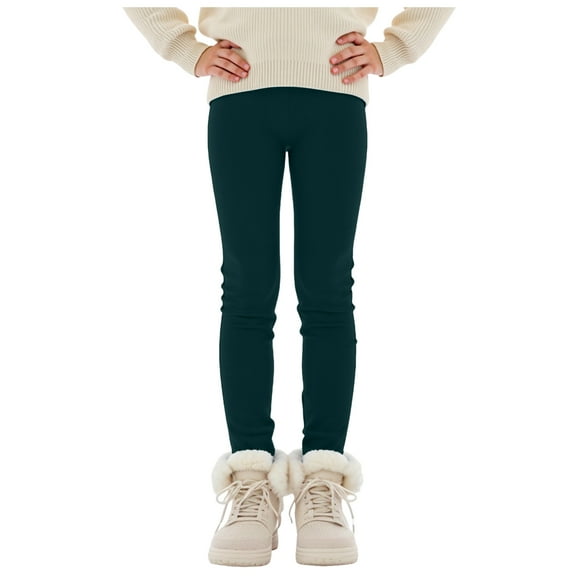 Zshosam Baby Girl Pants Girls Flare Leggings Kids Bell Bottom High Waisted Dance Yoga Flared Pants Size 9T 10T,(Dark Green 9-10 Years)