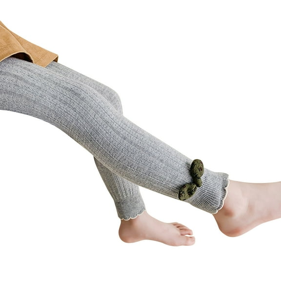 Zshosam Baby Girl Pants Girls Leggings Tights for Toddler Kids Stretchy Soft Yoga Pants Full Length Pull On Fall Winter Size 12 24 Months,(Grey 12-24 Months)