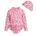 thumbnail image 1 of Zshosam Baby Girl Swimsuit Infant Rash Guard Bathing Suit Girls Swimsuit One Piece Swim Suits Long Sleeve UPF 50+ Rash Guard Swimwear Size 2T 3T,(Pink 2-3 Years), 1 of 7