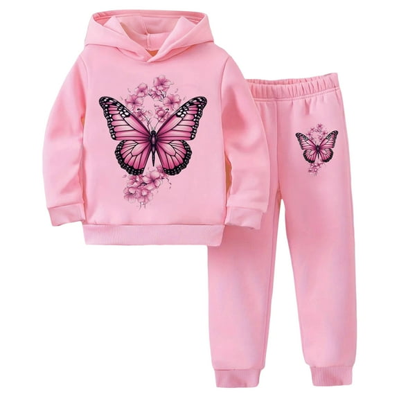 Zshosam Baby Girls Clothing Sets Fleece Pullover Crossover Hoodie and Leggings Outfit Set Infant to Big Kid Size 3T 4T,(Light Pink 3-4 Years)
