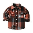 thumbnail image 1 of Zshosam Baby Jacket Boys Outwear Warm Coat Kids Toddler Baby Boys Autumn Winter Plaid Long Sleeve Cardigan Jacket Clothes Size 12 18 Months,(Brick Red 12-18 Months), 1 of 4