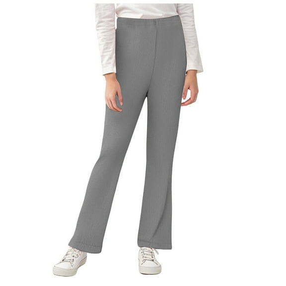 Zshosam Baby Leggings Girl Leggings for Girls Fashion Cute Ankle Length Footless Tights Pull-On Bottoms Uniform Pants Winter Warm Kids Clothes Size 3T 4T,(Light Gray 3-4 Years)