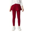 thumbnail image 1 of Zshosam Baby Leggings with Skirt Little Girls Footless Leggings Pants with Ruffle Tutu Skirt Size 8T 9T,(Wine 8-9 Years), 1 of 1