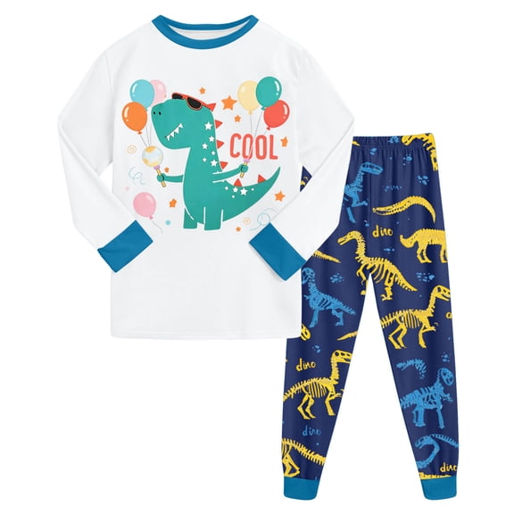 Zshosam Baby Pajamas 2 Piece Long Sleeve Unisex Babies, Toddlers and Kids' Snug-Fit Pajama Sleepwear Sets Size 5T 6T,(White 5-6 Years)