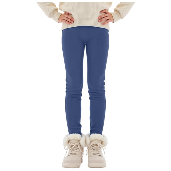 Zshosam Baby Pants Girls Flare Leggings High Waisted Crossover Casual Yoga Bottoms Pants for Kid Size 7T 8T,(Dark Blue 7-8 Years)