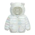 thumbnail image 1 of Zshosam Baby Puffer Jacket Baby Winter Coats Toddler Hooded Jackets Warm Lined Puffer Outerwear Baby Boys Girls Windproof Thick Clothes Size 18 24 Months,(White 18-24 Months), 1 of 4