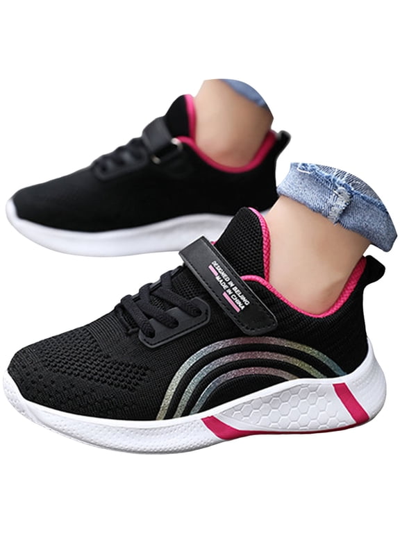 Baby Shoes Girl Girls Sneakers Laceless Light-Up Running Shoes Toddler/Little Girl Size 13.5,(Hot Pink Little Kids 13.5)