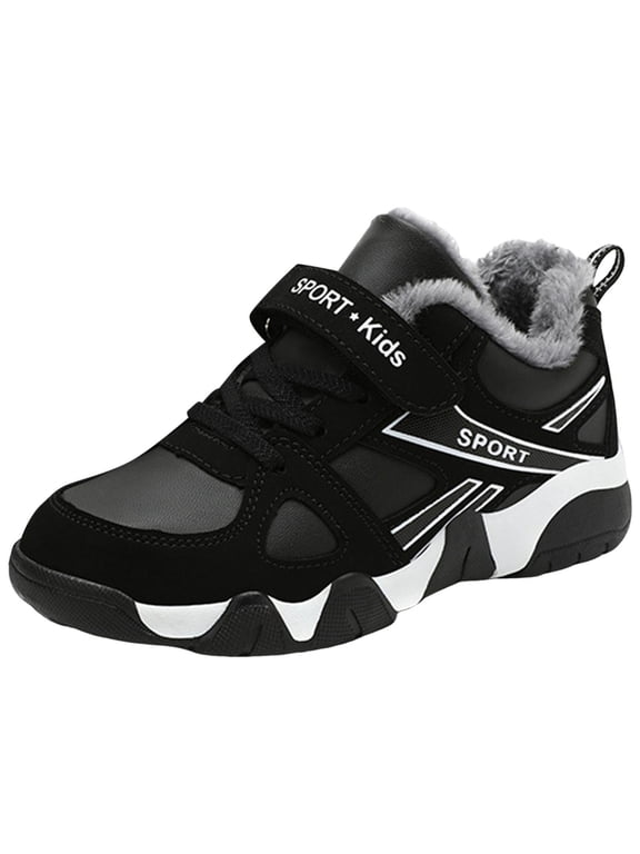 Baby Shoes Winter Kids Sneakers for Boys Running Shoes Non-Slip Fashion Lightweight Breathable Sport Athletic Size 3,(White Big Kids 3)