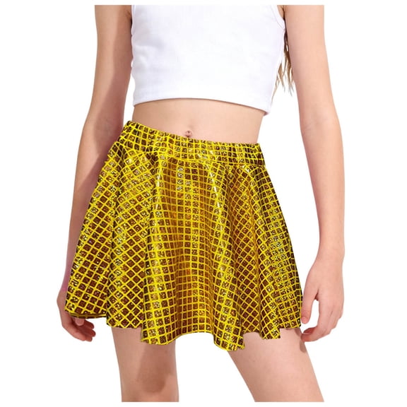 Zshosam Baby Skirt Baby Girls Soft Tutu Skirt Toddler Ruffled Pants Diaper Cover Size 7T 8T,(Gold 7-8 Years)