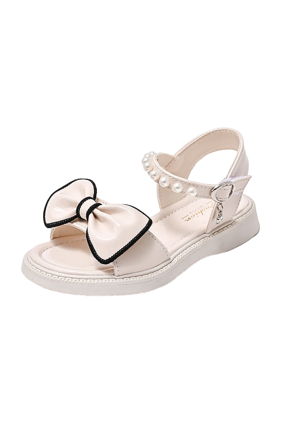 Baby Summer Shoes Girl Baby Girls Sandals Slippers Infant Walker Shoes Summer Crib Shoes Size 10,(White Little Kids 10)