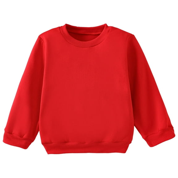 Zshosam Baby Sweatshirt Boys Toddler Baby Boy Girl Fleece Pullover Sweatshirt Crewneck Blouse Shirt Tops Warm Fall Winter Clothes Size 2T 3T,(Red 2-3 Years)