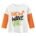 thumbnail image 1 of Zshosam Baby T Shirts Newborn Boys Ribbed Long Sleeve Shirts Kids Casual Crewneck Tops Tees Size 2T 3T,(White 2-3 Years), 1 of 4