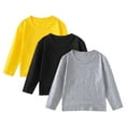 thumbnail image 1 of Zshosam Baby T Shirts Toddler Boys Graphic T Shirts- Crewneck Casual Long Sleeve Kids Fall Winter Clothes Size 3T 4T,(Black 3-4 Years), 1 of 9