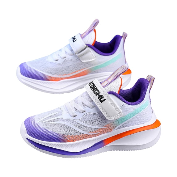 Zshosam Baby Walking Shoes Non Slip for Girls Toddler Sneakers for Girls Boys Slip On Canvas Walking Shoes Size 1.5,(Purple Big Kids 1.5)
