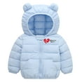 thumbnail image 1 of Zshosam Baby Winter Coat Boys Puffer Winter Jacket Big Kids Heavyweight Fleece Lined Hooded Outdoor Coat Water-Resistant Snow Size 9 12 Months,(Sky Blue 9-12 Months), 1 of 3