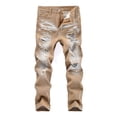 thumbnail image 1 of Zshosam Baggy Jeans for Boys Baby Boys and Toddler Boys Stretch Skinny Jeans Size 11T 12T,(Khaki 11-12 Years), 1 of 3