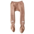 thumbnail image 1 of Zshosam Ballet Tights for Girls Girls Cable Knit Tights Kids Seamless Footed Ribbed Tights Warm School Uniform Leggings Pantyhose Size 6T 7T,(Khaki 6-7 Years), 1 of 6