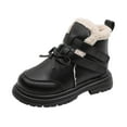 thumbnail image 1 of Zshosam Boots for Girls Toddler Girls Boys Ankle Boots Little Kid Waterproof Outdoor Fall Booties Leather Comfort Shoes Size 6.5,(Black Toddler 6.5), 1 of 8