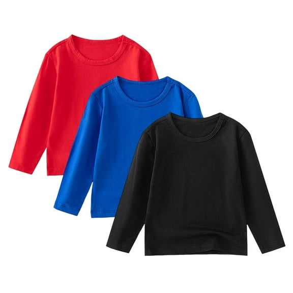 Zshosam Boy Long Sleeve Shirt Autumn and Winter Clothes for Boys and Girls Long Sleeve T Shirt Tops Size 11T 12T,(Blue 11-12 Years)