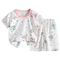 thumbnail image 1 of Zshosam Boy Pajamas Boys Pajamas Cotton Toddler 2 Piece Short Sleeve Pjs Kids Summer Sleepwear Clothes Set Size 3T 4T,(Light Pink 3-4 Years), 1 of 6