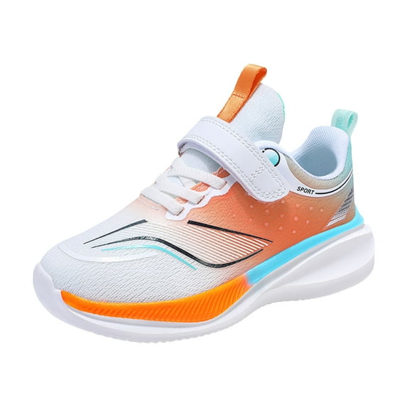 Zshosam Boy Shoes Toddler Boys Shoes Lightweight Breathable Sneakers for Toddler and Little Kids Size 2.5,(Orange Big Kids 2.5)