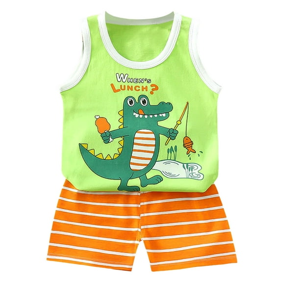 Zshosam Boy Summer Outfits Kids Sports Set Outfit Breathable Mesh Tank Top and Shorts Summer Clothes for Boys Girls Size 2T 3T,(Green 2-3 Years)