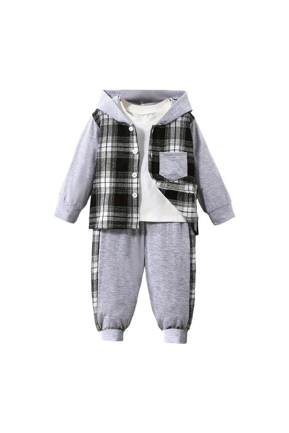 Boys' Clothing Sets Boys Clothes Boys Outfits Printing Pullover Hoodie and Pants 2Pcs Winter Kids Clothes Boys Size 12 18 Months,(12-18 Months Grey)