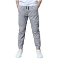 thumbnail image 1 of Zshosam Boys Dress Pants Slim Fit Classic Casual Pants for Boys Thin Cotton Elastics Waist Spring Summer Trousers Toddler Long Pants 1pcs Size 5T 6T,(Grey 5-6 Years), 1 of 8
