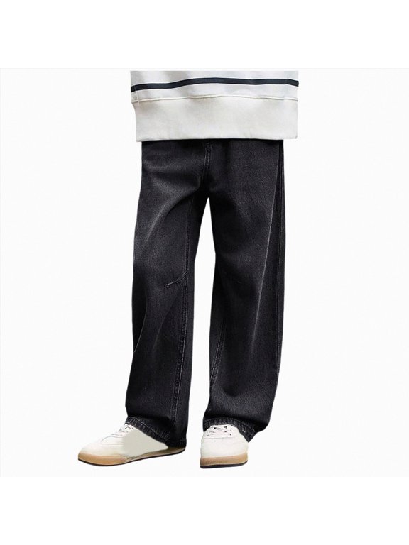 Boys Jeans Slim Boys Jeans - Regular-Slim Fit Stretch Denim , Casual Wear Size 12T 13T,(Black 12-13 Years)