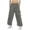 thumbnail image 1 of Zshosam Boys Jogger Pants 1 PCS of Boys' and Teens' Trendy Fashion Outdoor Cargo Joggers Size 13T 14T,(Grey 13-14 Years), 1 of 8