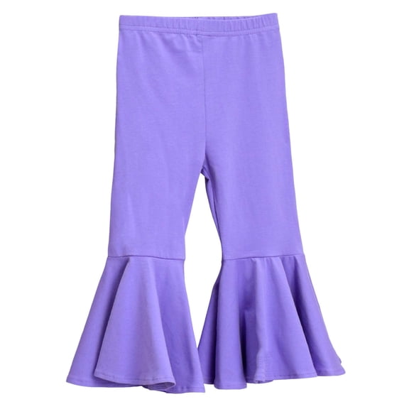 Zshosam Boys Leggings Baby Leggings Toddler Footless Tights Girls Ruffle Leggings Kids Pants Size 5T 6T,(Light Purple 5-6 Years)