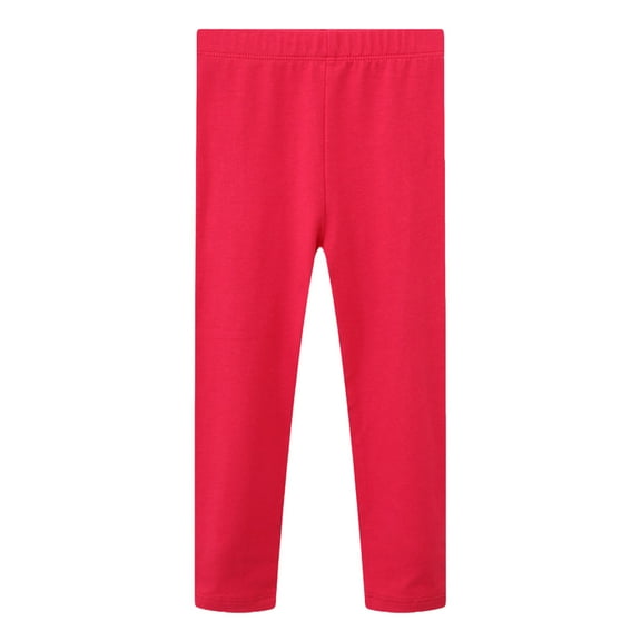 Zshosam Boys Leggings Girls' Ruffle Pants Little Girls Dance Yoga Leggings Elastic Waist Stretchy Full Length Pants Size 6T,(Red 6 Years)