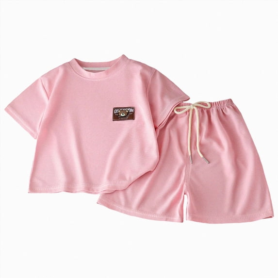 Zshosam Boys' Pajama Sets Little Boys Pajamas for Toddler Clothes Set Sleepwear Short Sleeve Cotton 2 Piece Kids Pjs Size 2T 3T,(Pink 2-3 Years)