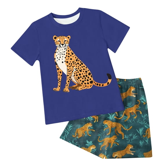 Zshosam Boys Pajamas Little Boys Pajamas Sets Cotton 2 Piece Toddler Clothes Kids Pjs Sleepwear Size 4T 5T,(Blue 4-5 Years)