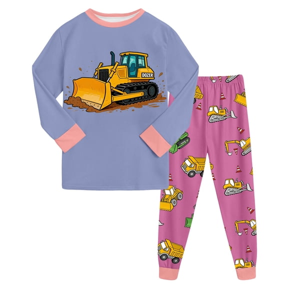 Zshosam Boys Pajamas Unisex Babies, Toddlers and Kids' Snug-Fit Pajama Sleepwear Sets Size 4T 5T,(Purple 4-5 Years)