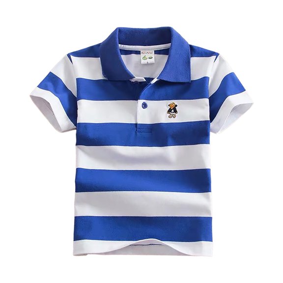 Zshosam Boys Polo Boys School Uniform Short Sleeve Polo Soft & Comfortable Jersey Size 14T 15T,(Blue 14-15 Years)