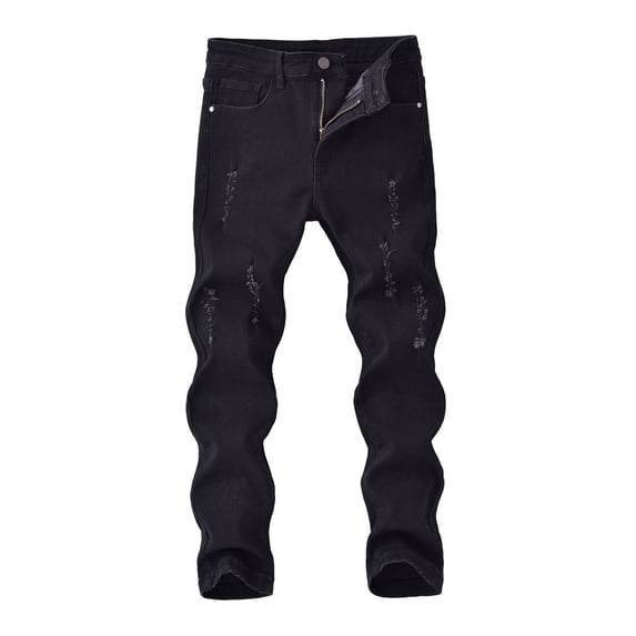 Zshosam Boys Straight Leg Jeans Baby Boys and Toddler Boys Stretch Skinny Jeans Size 7T 8T,(Black 7-8 Years)