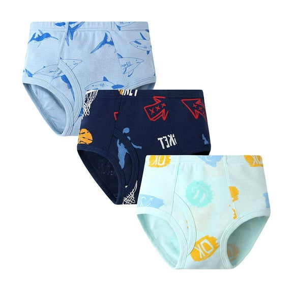 Zshosam Boys Training Underwear Boys Boxer Briefs - Performance Long Leg Boxer Briefs Boys Underwear with Support Pouch Size 6T 7T,(Light Blue 6-7 Years)
