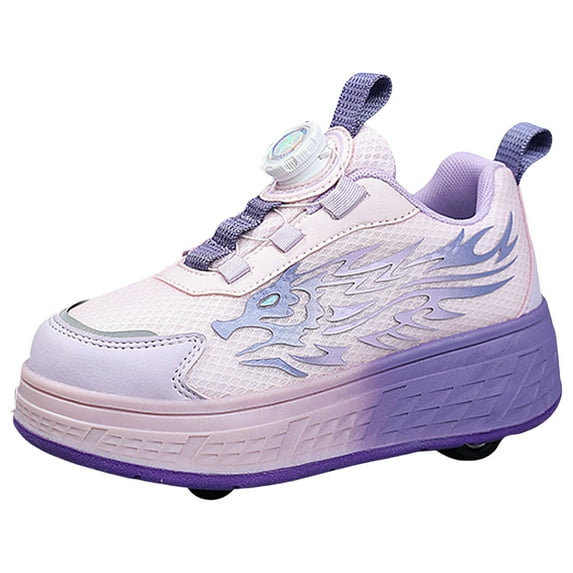 Zshosam Boys Walking Shoes Toddler Shoes Boys Shoes Kids Breathable Sneakers Shoe Lightweight Sneakers Size 1,(Purple Big Kids 1)