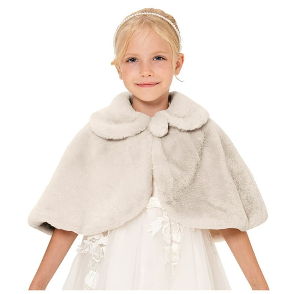 Zshosam Cape Toddler Girl Baby's Car Seat Poncho Cute Toddler Hooded Poncho Cloak Coat Cape Coat Snowsuit Warm Poncho Shawl Poncho Size 1T 3T,(Beige 1-3 Years)